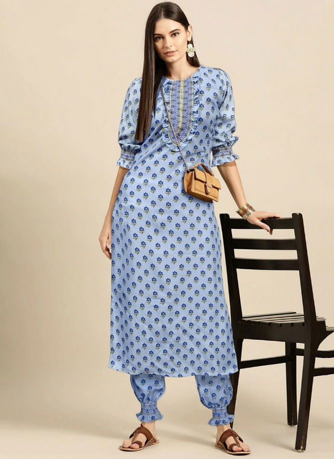 Taiwoods Printed Wholesale Kurti With Bottom