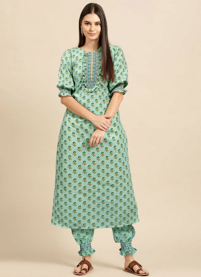 Taiwoods Printed Wholesale Kurti With Bottom