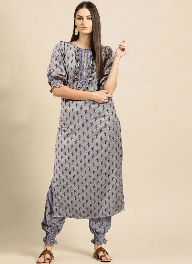 Taiwoods Printed Wholesale Kurti With Bottom