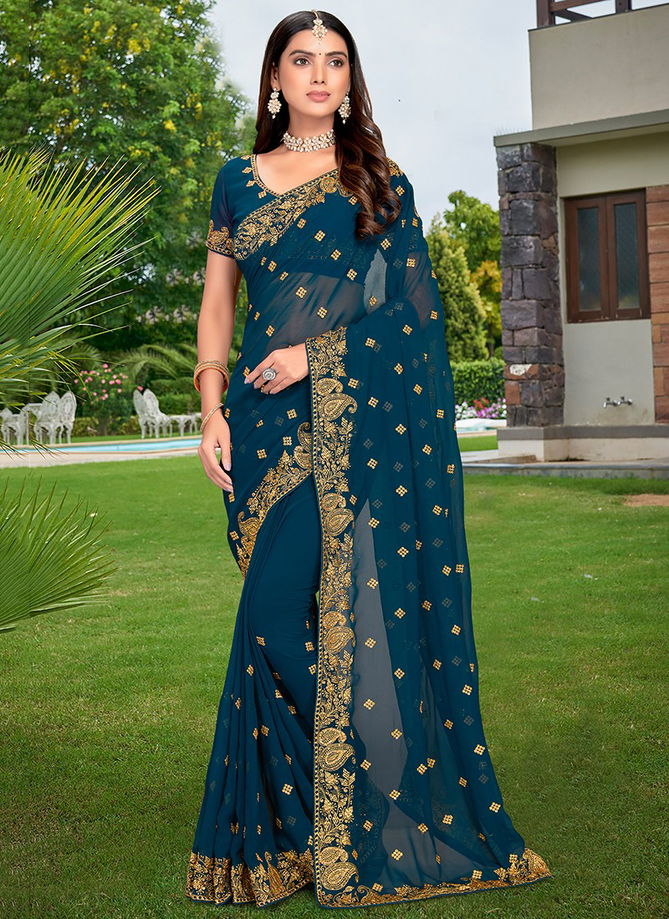 Ehsaas Designer Wholesale Georgettee Sarees Catalog