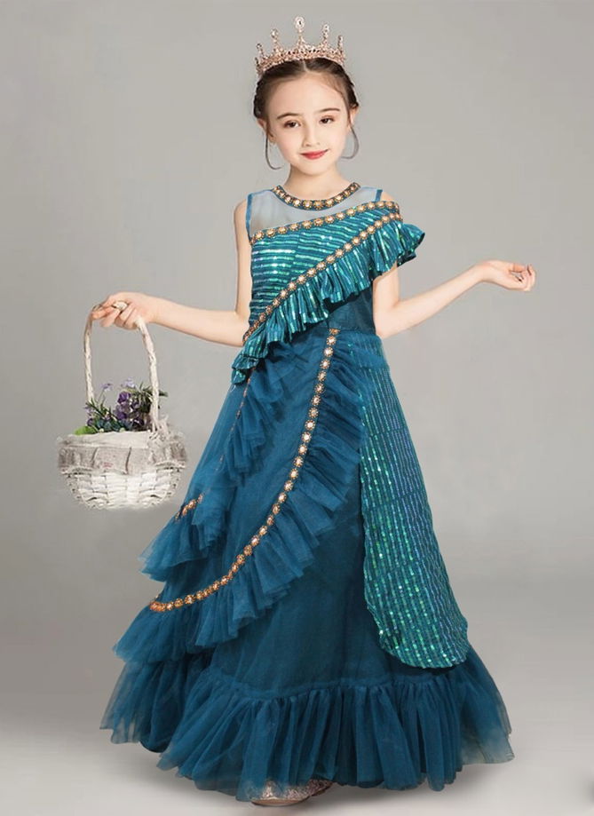 Teal Blue Colour Harry By Arya Dress Maker Harry 1 To Harry 6 Girls Wear Catalog Harry 6