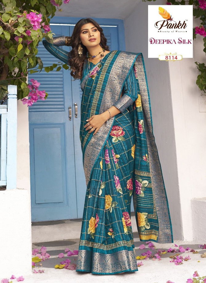 Mahak By Pankh Munga Silk Printed Designer Saree Wholesale Market In Surat With Price