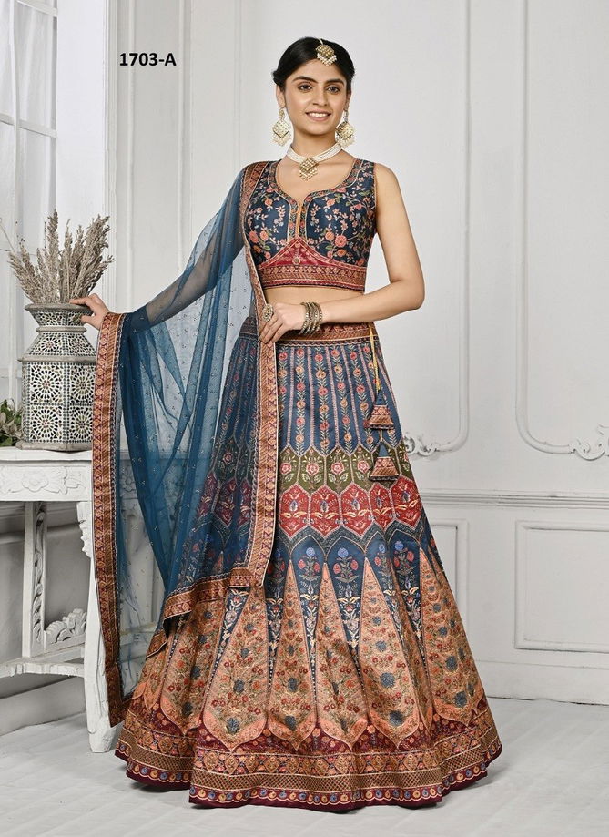 Swarovskis Enchanting Lehenga Collection Vol 17 By Saptrangi Wholesale Online