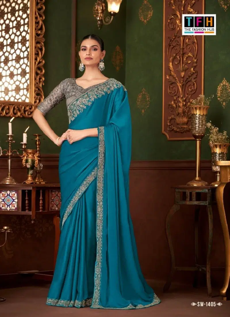 Sandalwood Vol 14 By TFH Designer Party Wear Saree Wholesale Online