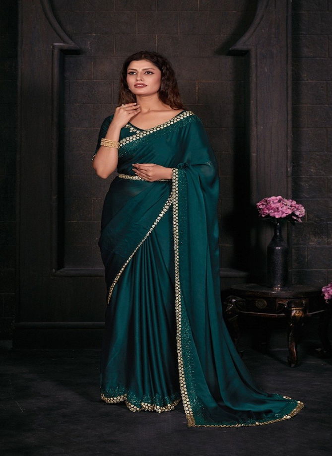 Mehek 748 A TO F Pure Satin Georgette Party Wear Saree Wholesale Price In Surat