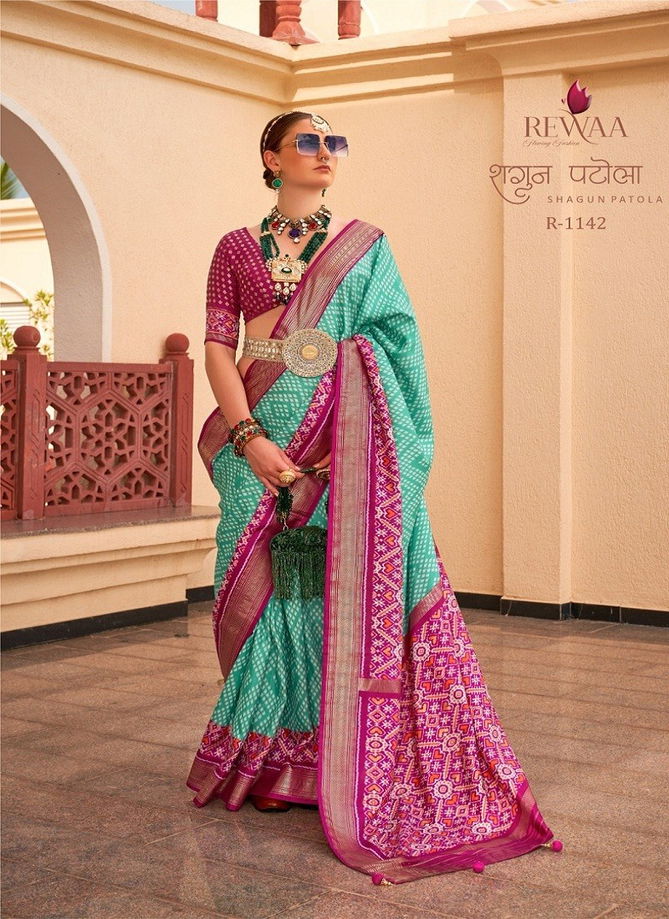 Shagun Patola By Rewaa Silk Designer Saree Catalog