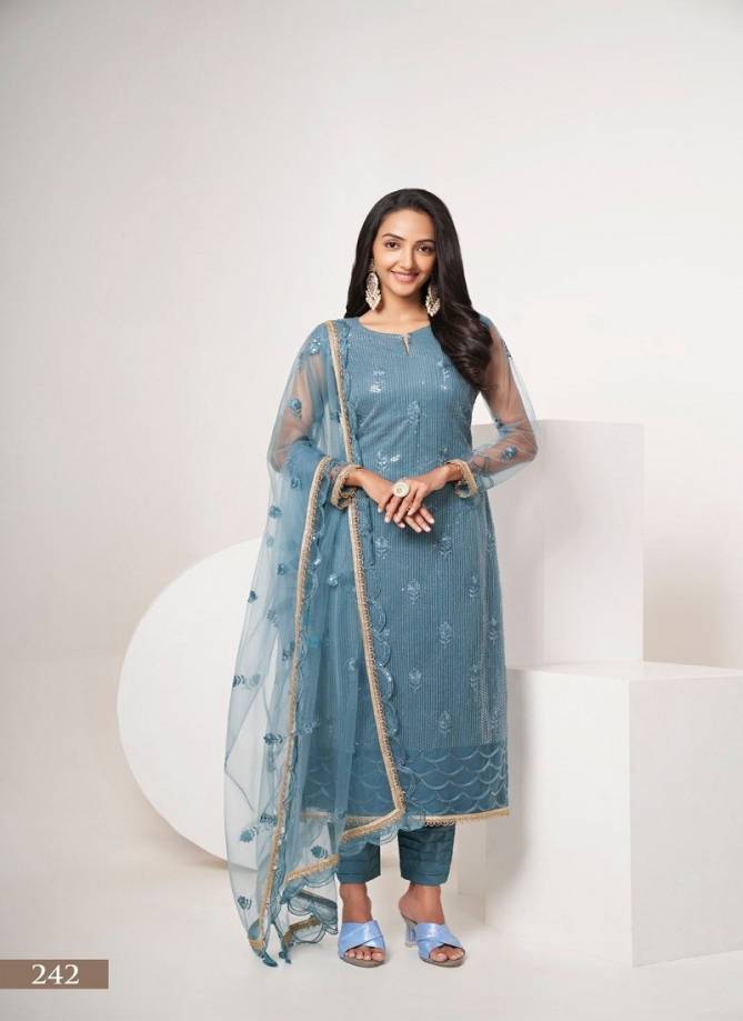 Zehra Vol 6 By Narayani Fashion Butterfly Net Salwar Kameez Dress Material Catalog