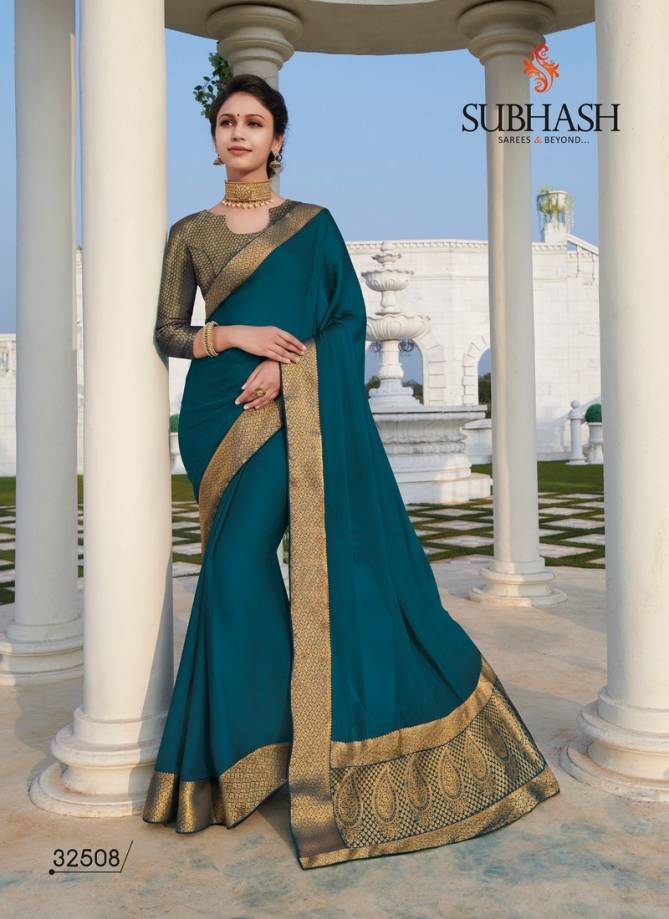 Subhash Spash vol4 Embroidery Work Designer Heavy Partwear Saree with Dupian and Brocade Blouse Good Looking Saree Collections