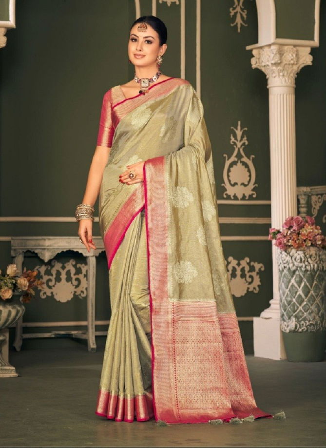 Trisha Royal By Pankh Tissue Silk Designer Saree Catalog