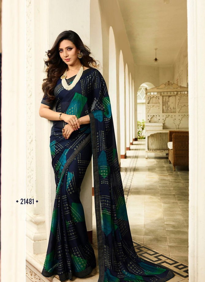 Vinay Rangoli Silk Designer Printed sarees With Banglory Silk Blouse Collections