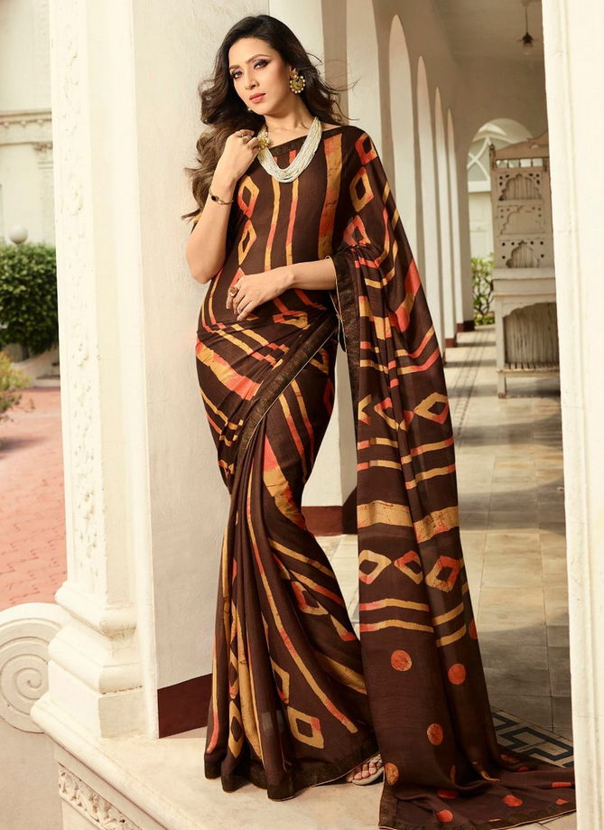 Vinay Rangoli Silk Designer Printed sarees With Banglory Silk Blouse Collections