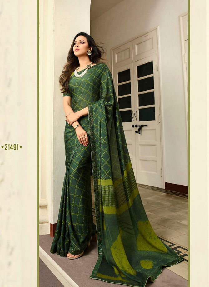 Vinay Rangoli Silk Designer Printed sarees With Banglory Silk Blouse Collections