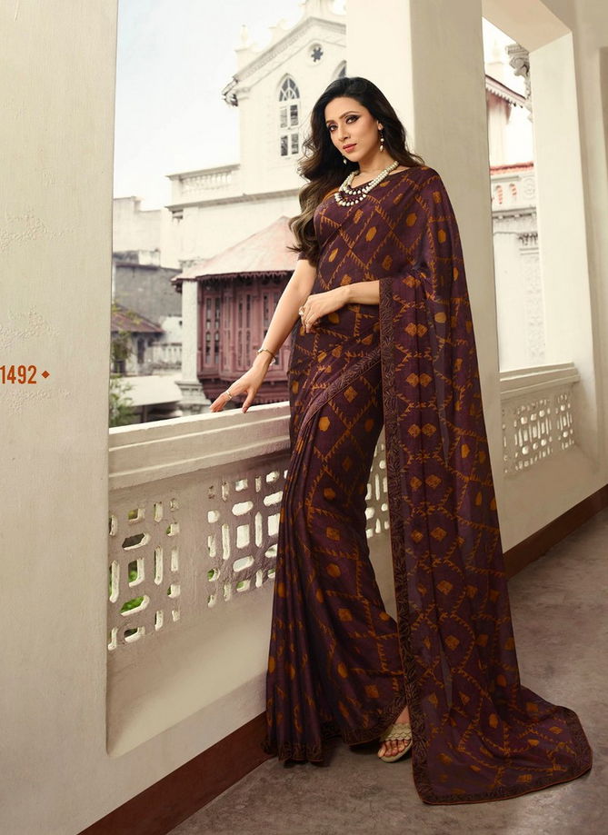 Vinay Rangoli Silk Designer Printed sarees With Banglory Silk Blouse Collections