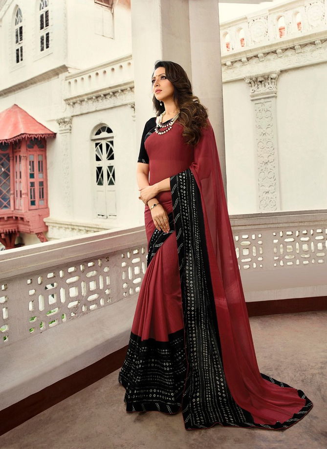 Vinay Rangoli Silk Designer Printed sarees With Banglory Silk Blouse Collections