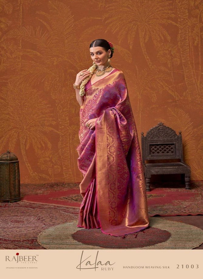 kalaa Ruby By Rajbeer Wedding Handloom Weaving Silk Saree Orders In India