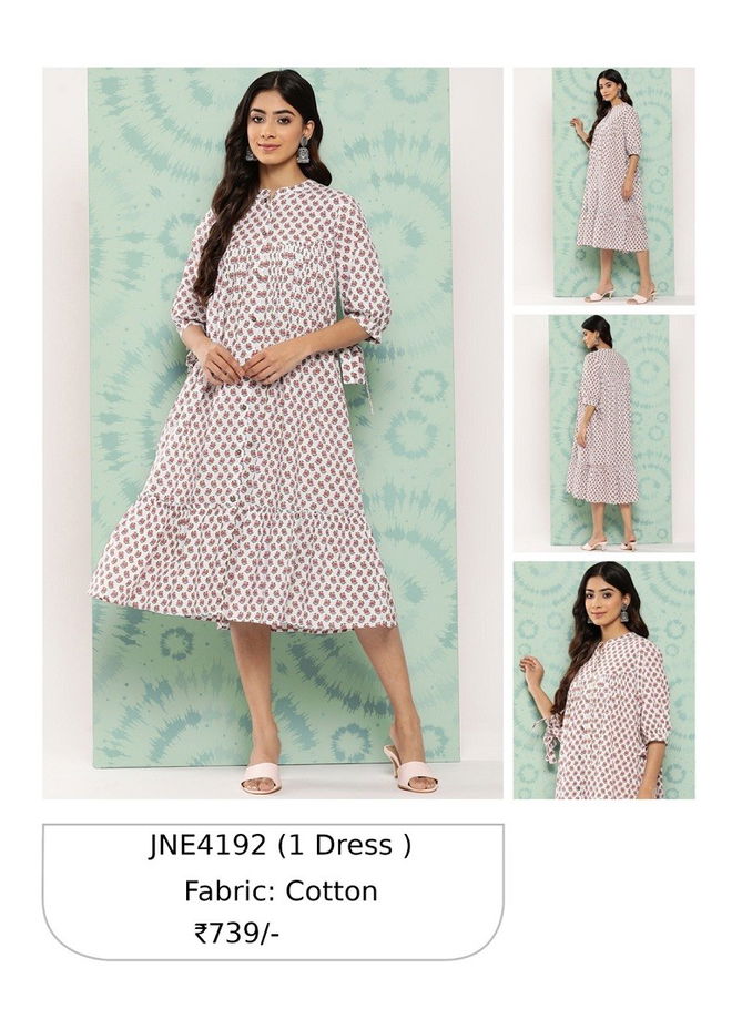 White And Brown Colour Janasya Patywear Kurti Catalog 4192