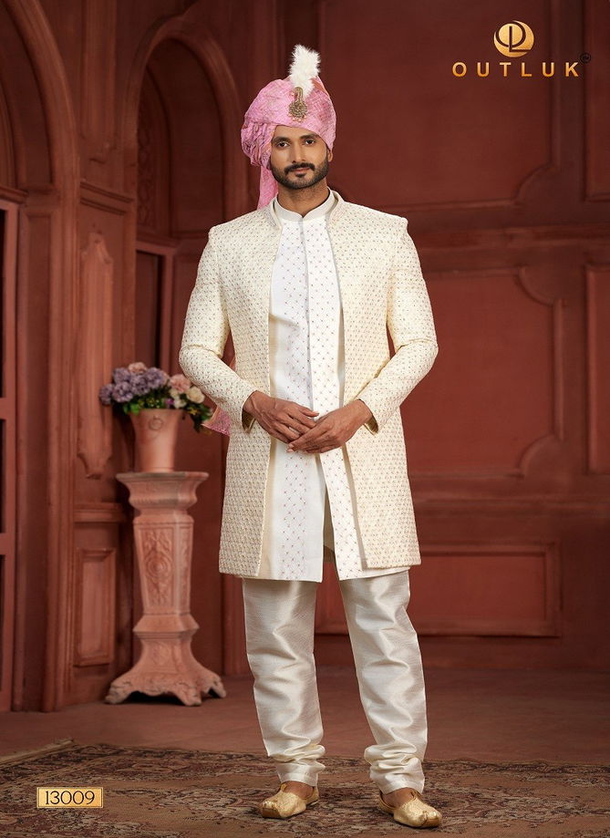 Outluk Wedding Collection Vol 13 Heavy Silk Mens Wear Sherwani Manufacturers