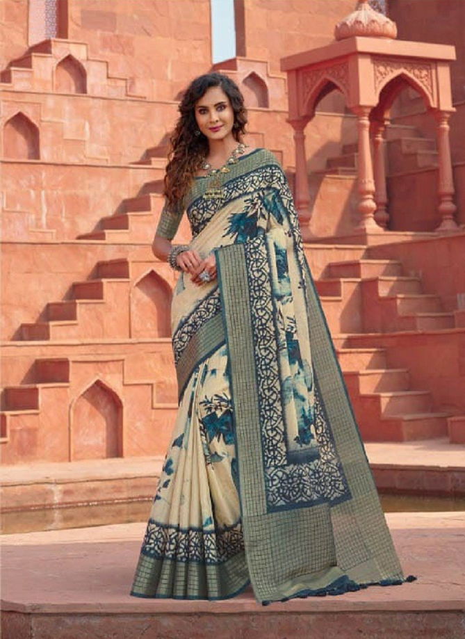 White And Green Colour Jaimathi Vol 510 By Joh Rivaaj Printed Saree Catalog 51009