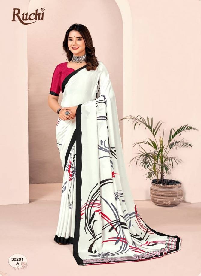 Vivanta Silk 28th Edition By Ruchi Printed Silk Crepe Saree Wholesalers in Delhi