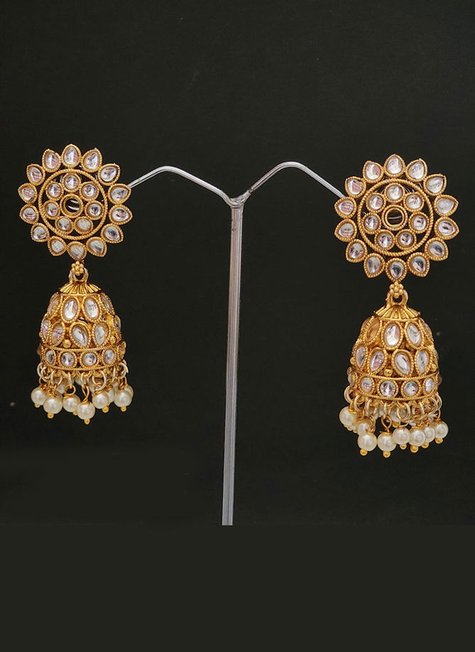 White Colour Fancy Wear Designer 150 To 161 Earrings Catalog 173