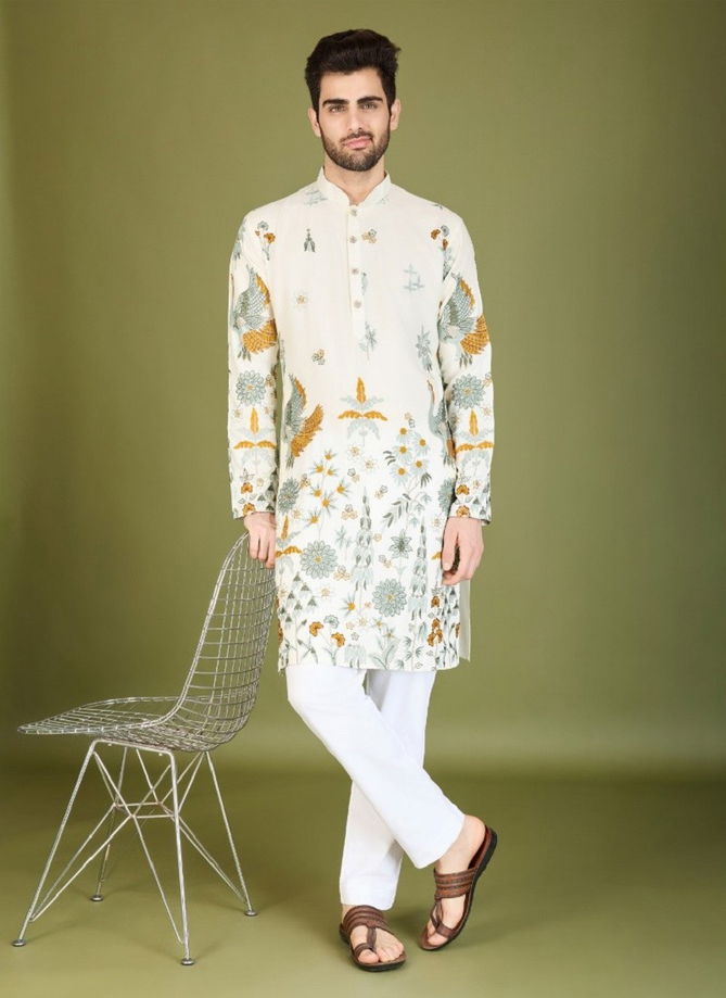 Heritage Style By Shubhvastra Viscose Rayon Wedding Wear Mens Kurta Orders In India