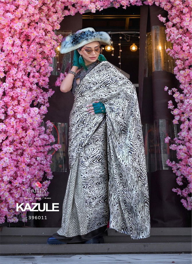 Kazule By Rajtex Printed Satin Crepe Saree Orders In India