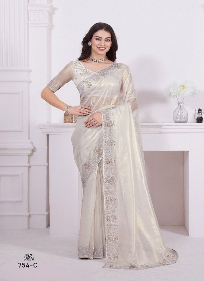 Mehek 754 A TO E Raina Net Party Wear Saree Wholesale Clothing Suppliers In India