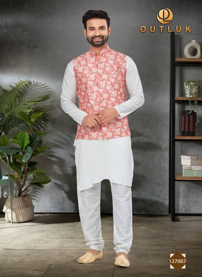 Outlook Vol 127 Wedding Mens Modi Jacket Kurta Pajama Wholesale Market In Surat 