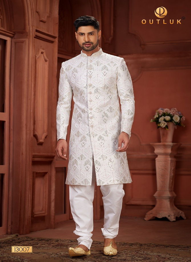 Outluk Wedding Collection Vol 13 Heavy Silk Mens Wear Sherwani Manufacturers