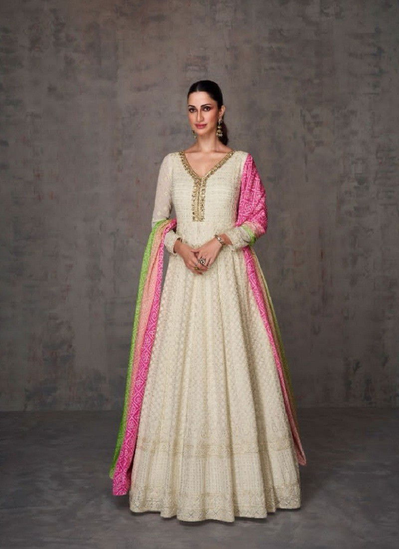 Qurbat By Sayuri Designer Georgette Gown With Dupatta Catalog