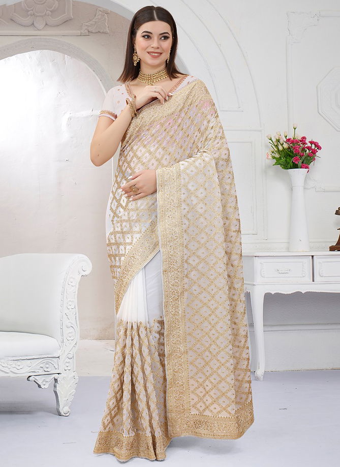 Versatile Wholesale Designer Georgette Saree Catalog