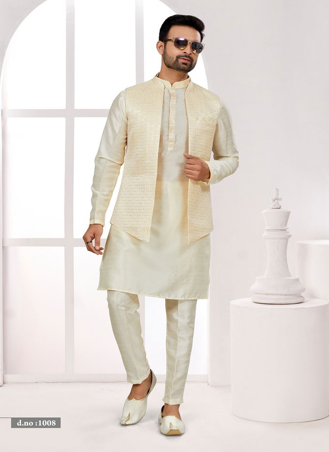 Function wear Lakhnavi Mens wear Modi Jacket Kurta Pajama Catalog