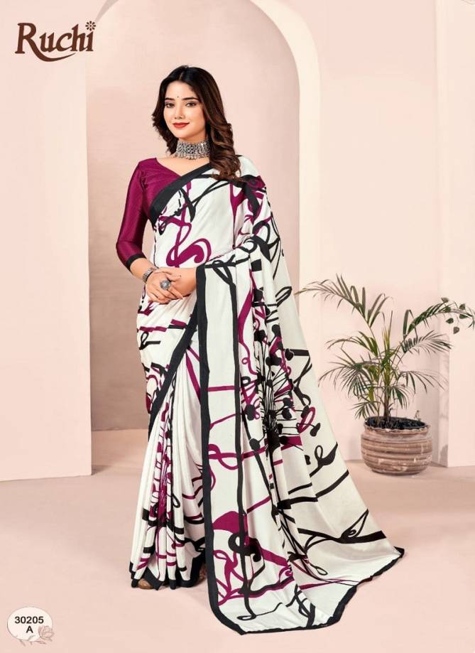 Vivanta Silk 28th Edition By Ruchi Printed Silk Crepe Saree Wholesalers in Delhi