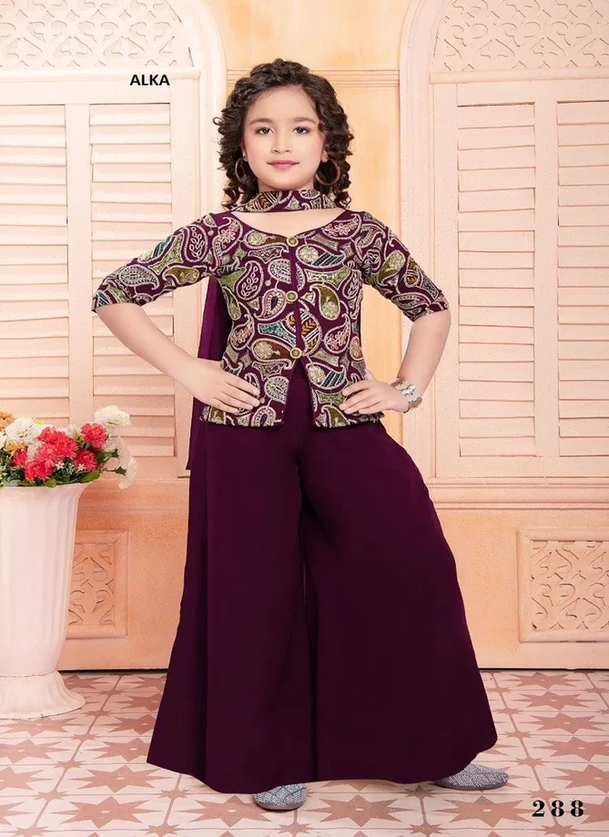 Aaradhna vol 44 By Alka Kids Wear Heavy Embroidery Lehenga Wholesale Online 