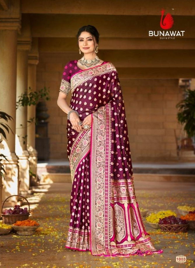 Akshat By Bunawat Satan Silk Designer Wedding Sarees Wholesale Online