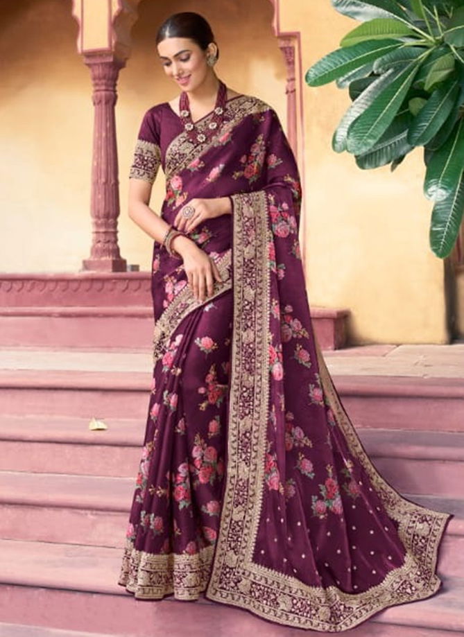 Alyssa Designer Wholesale Printed Saree Catalog