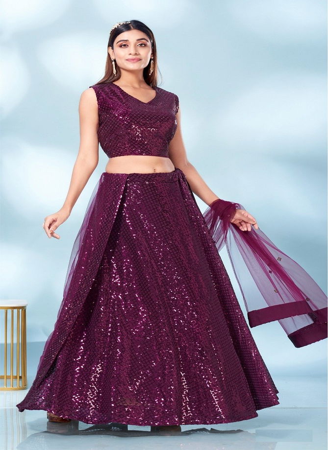 Wine Colour Amoha C1919 Colors Party Wear Lehenga Choli Catalog C 1919 C