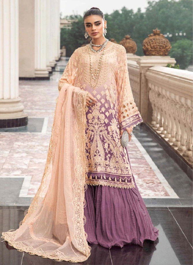 Dinsaa Georgette Embroidery Sharara Designer Salwar Kameez Catalog