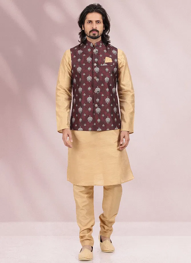 Ethnic Wear Wholesale Kurta Pajama With Jacket Catalog