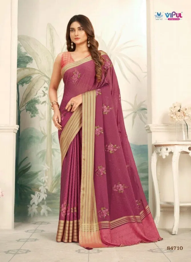 Gulabo By Vipul Weaving Chiffon Saree Surat Suppliers In India