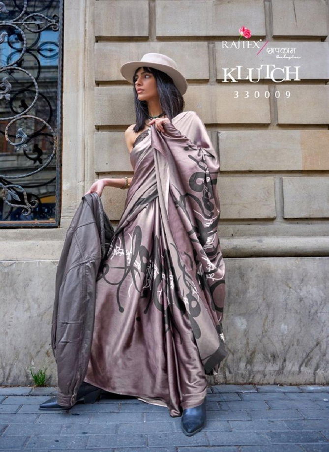 Klutch By Rajtex Japan Satin Print Saree Catalog