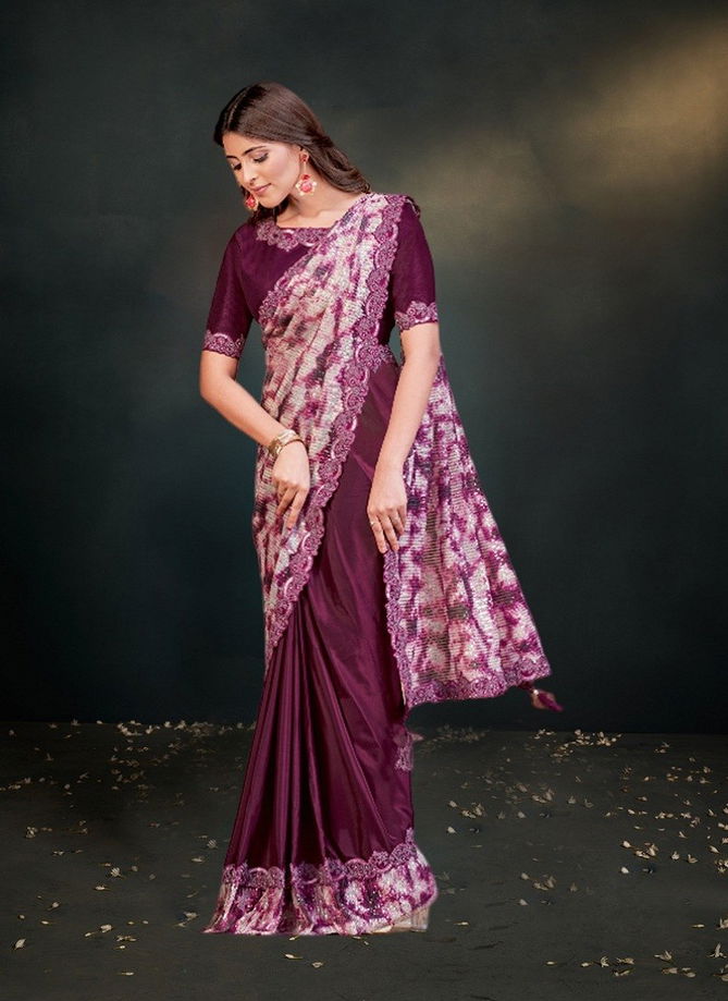 Mohmanthan 23100 Dayita By Mahotsav Satin Crepe Silk Designer Saree Wholesalers In Delhi