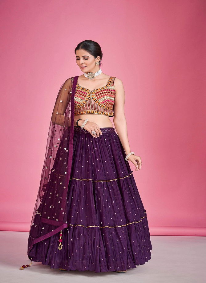 Wine Colour Regina By Dresstive Designer Lehenga Choli Catalog 1603