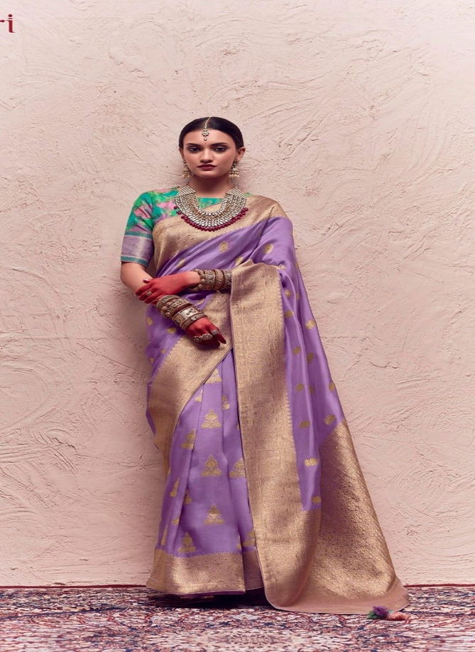 Sindhuri Kasturi By Kimora Zari Weaving Dola Silk Saree Catalog