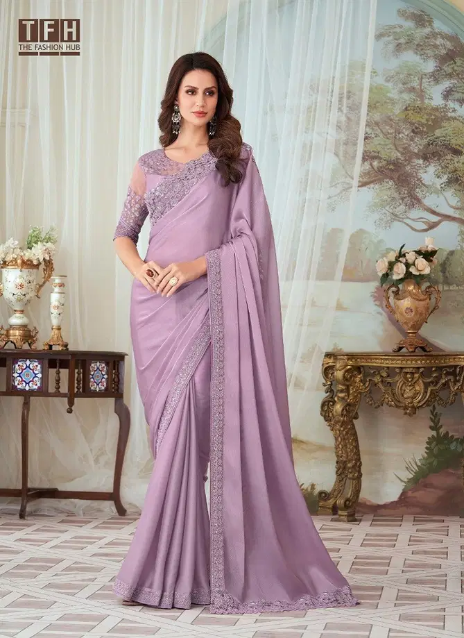 Tfh Glorious Silk Party Wear Saree Catalog