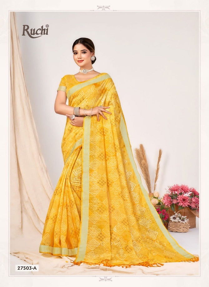 Aarushi By Ruchi Cotton Silk Printed Daily Wear Saree Wholesale Shop In Surat