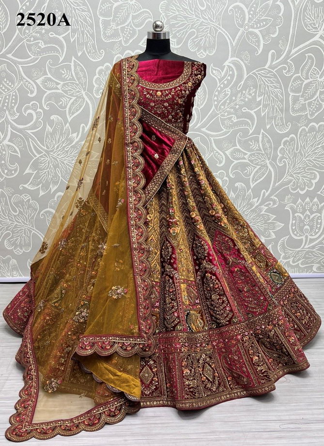 Anjani Art 2520A To 2520C Bridal Lehenga Choli Catalog