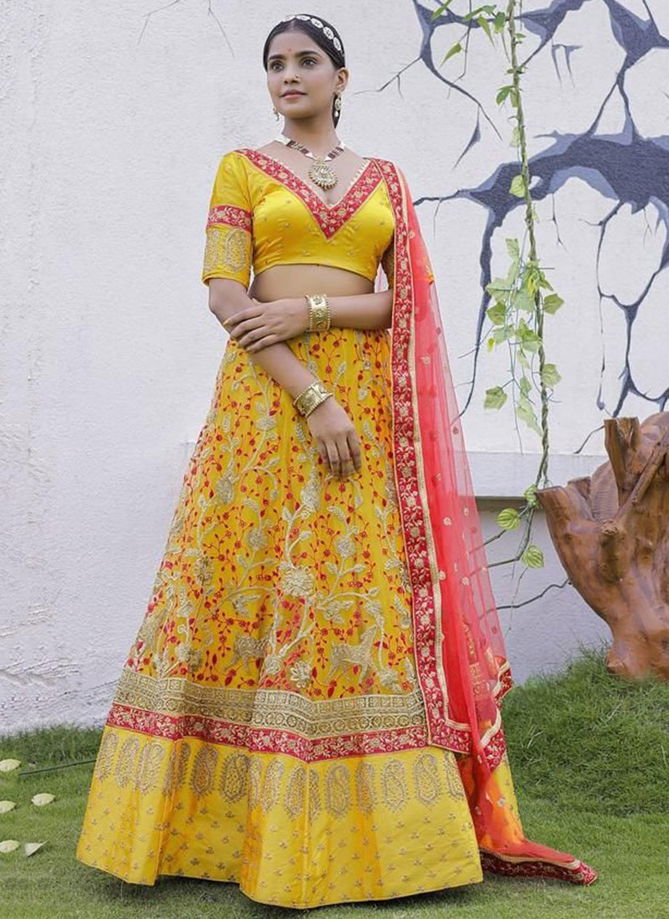 Yellow Colour Flairy Beats Vol 2 Wholesale Designer Lehenga Choli Catalog 1012