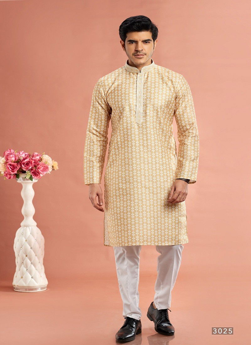 Function Mens Wear Printed Cotton Stright Kurta Pajama Suppliers In India