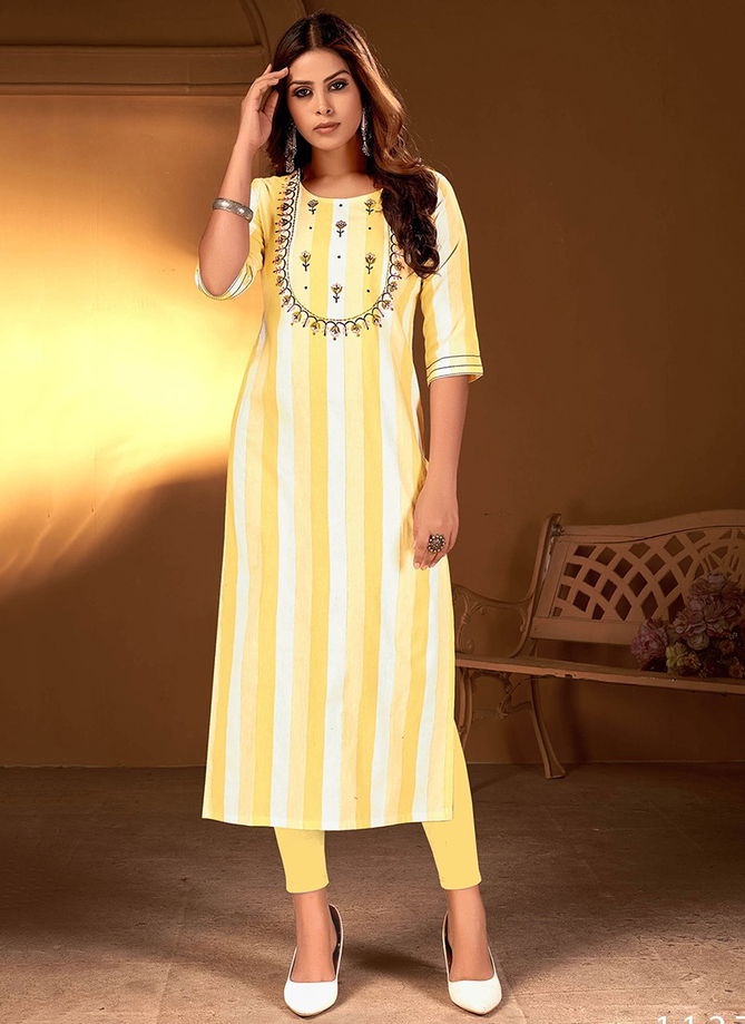 Yellow Colour Juliette Wholesale Daily Wear Kurti Catalog 1127